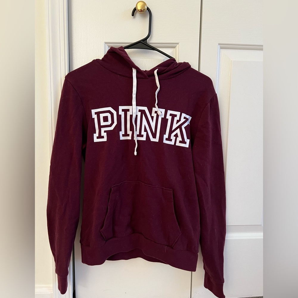 PINK Maroon Hoodie